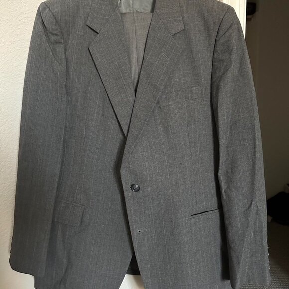 Grey vintage 90s designer 3pc suit #vintage #3pc #suit #mensfashion - Picture 4 of 7